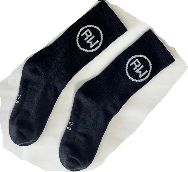 Black Crew Cut Socks